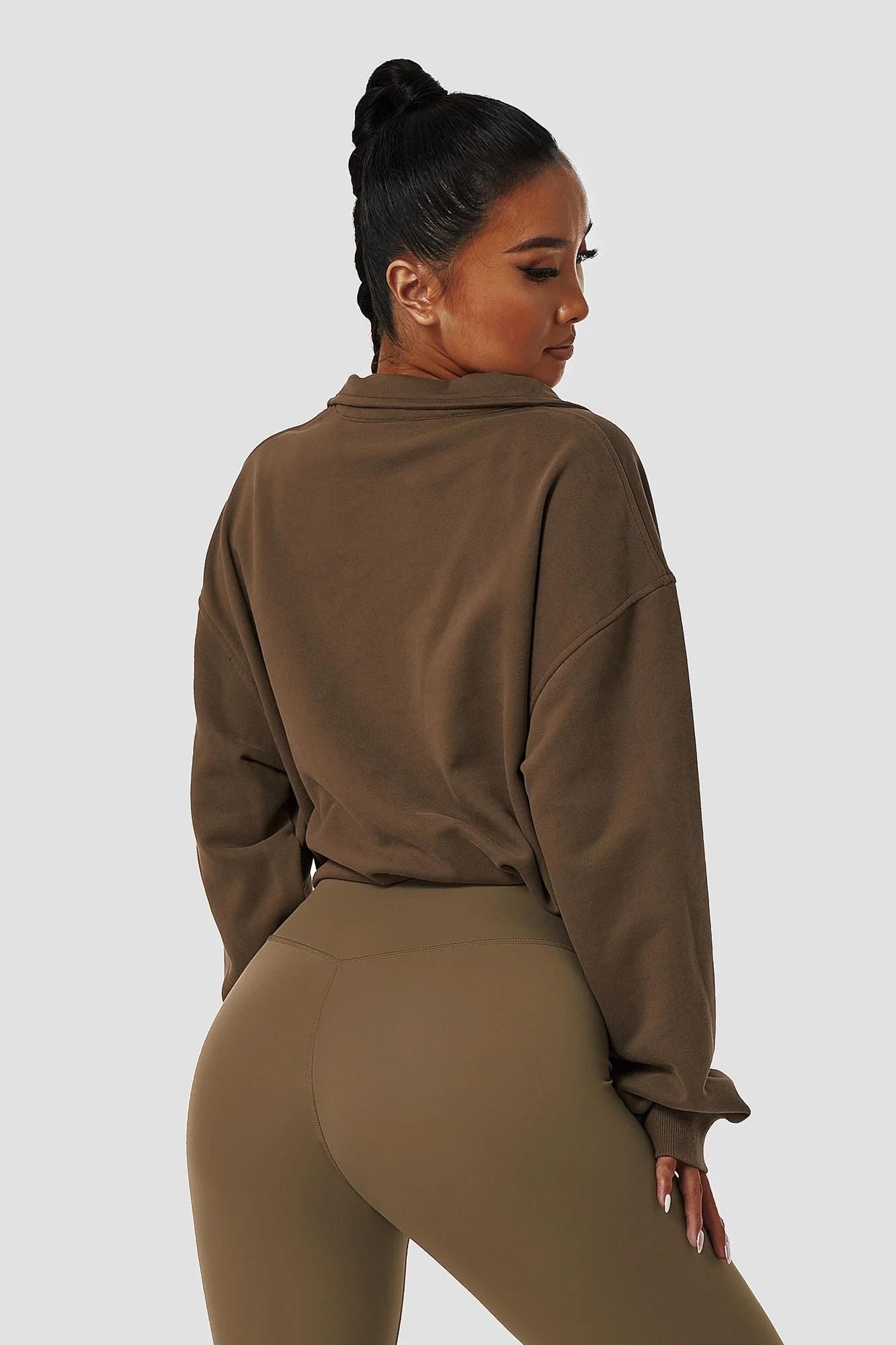 Half-Zip Pullover Sweatshirt Relaxed Fit - Artadvier