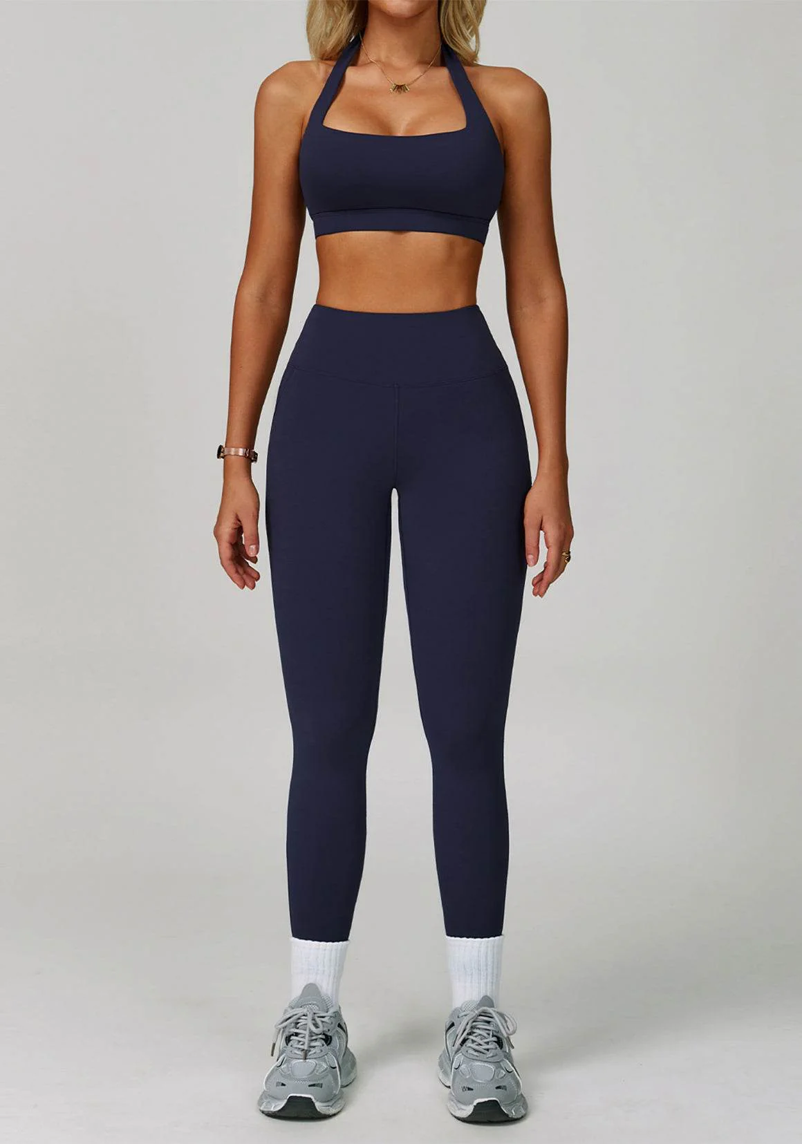 Activewear Set with Halter Sports Bra and Legging - Artadvier