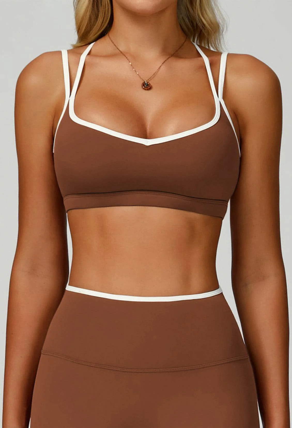 Double Shoulder Straps Sports Bras with Removable Chest Pad - Artadvier