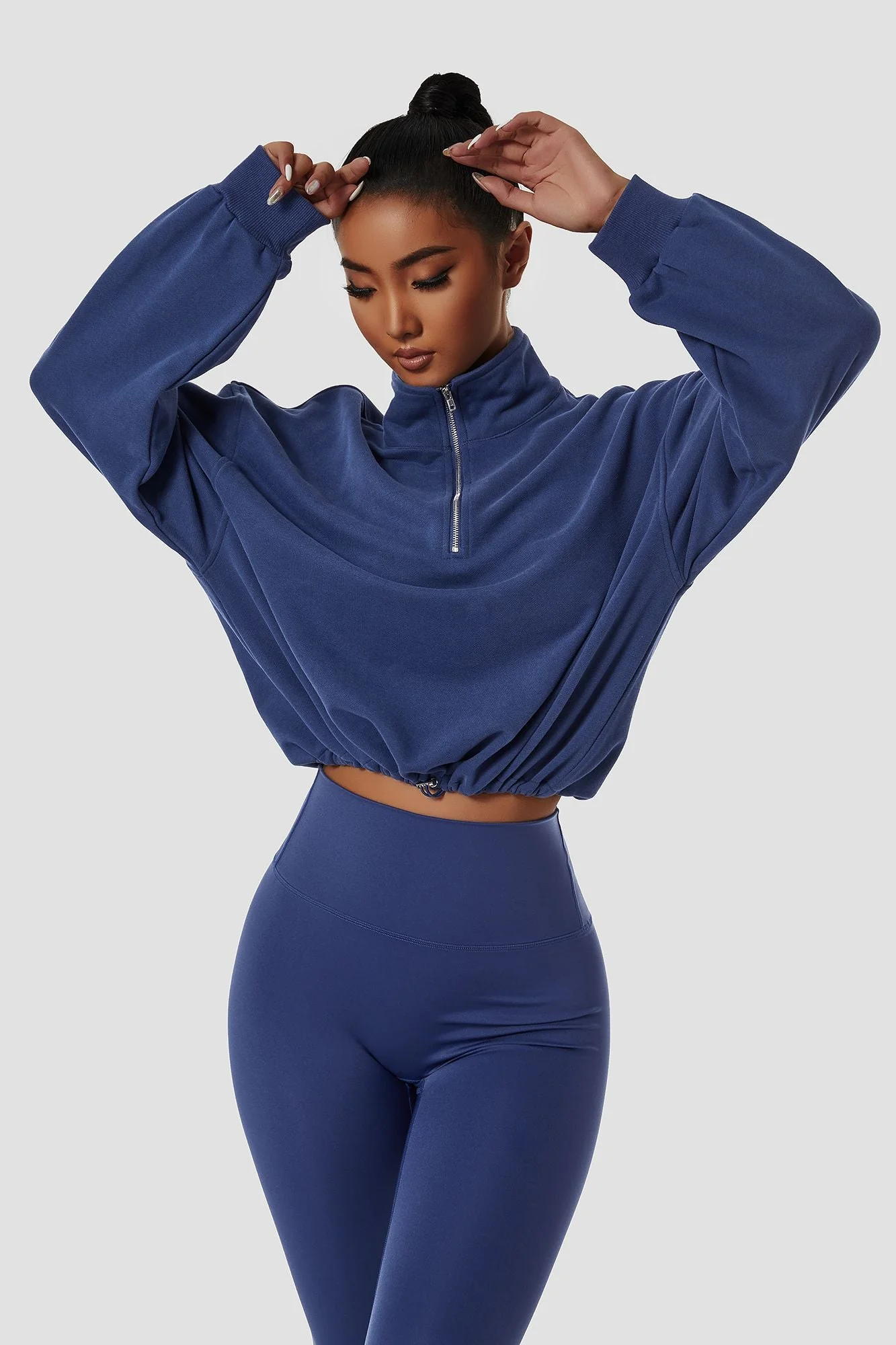 Half-Zip Pullover Sweatshirt Relaxed Fit - Artadvier