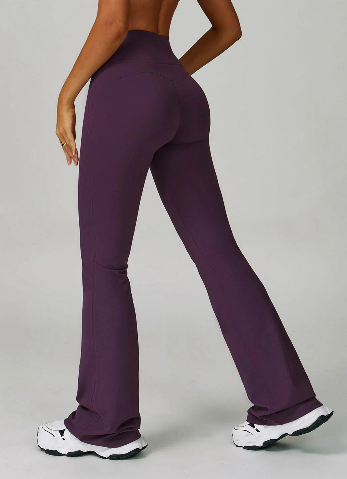 High Waist Tummy Control Running Flared Pant - Artadvier
