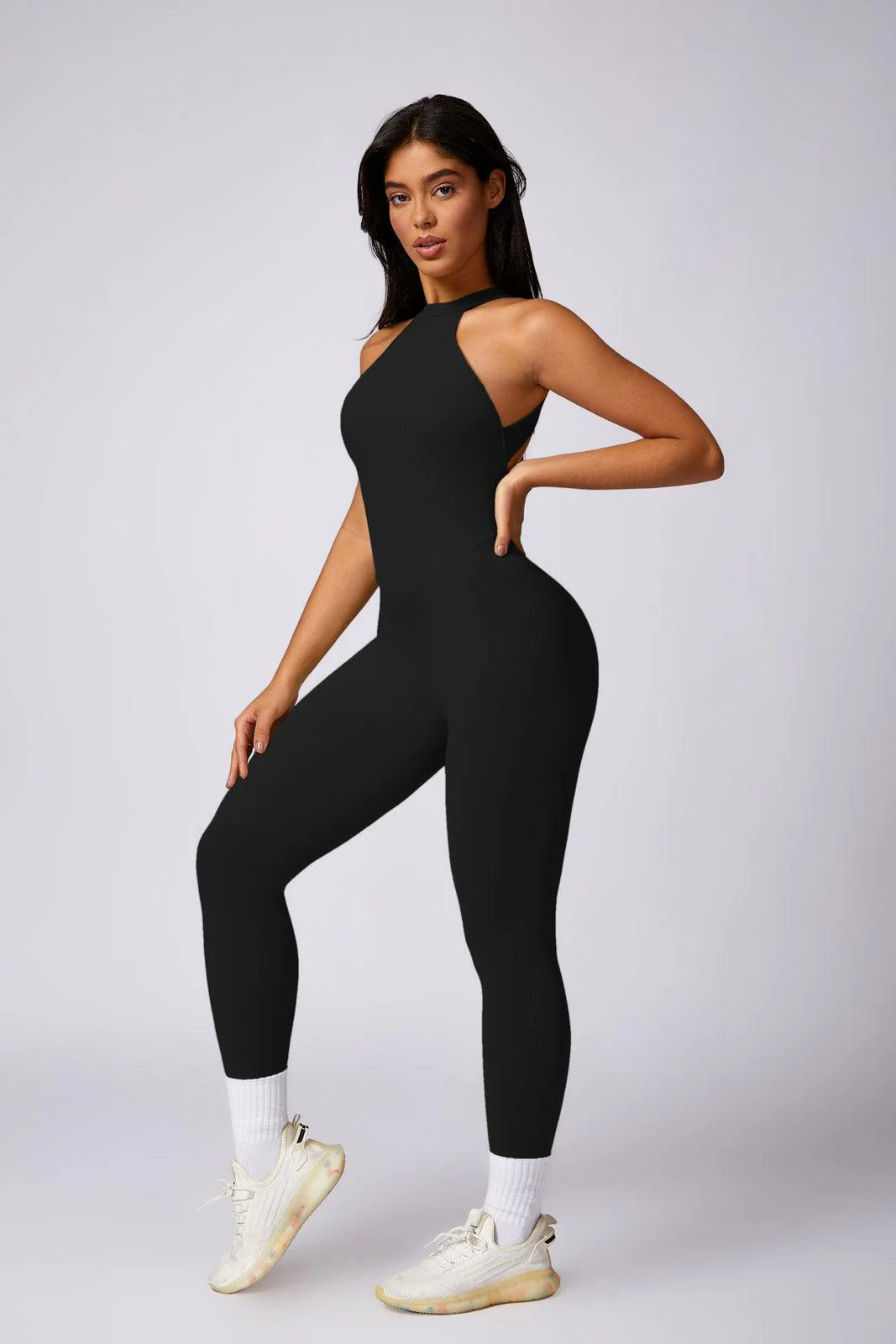 Sporty High Neck Sculpt Jumpsuit Women - Artadvier